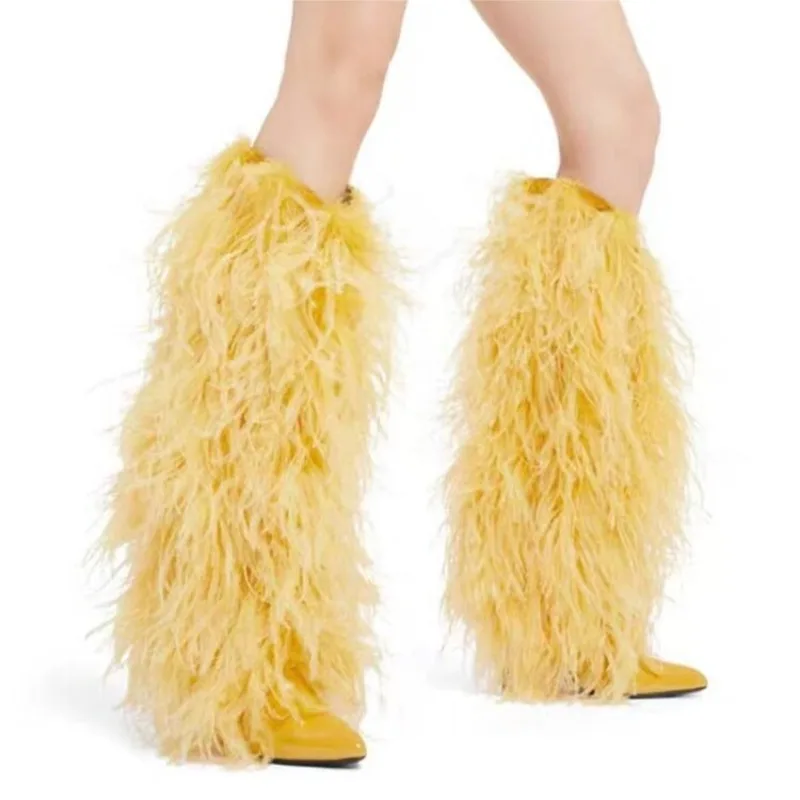 Street Fashion Magazines - Fashion Candy Colored Plush Knee High