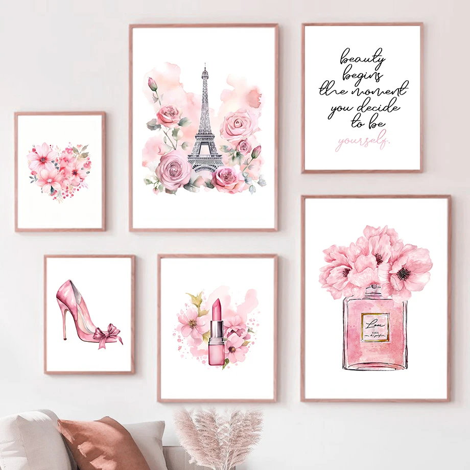 Paris Fashion Art Poster Pink  - огляд і ціна Street Fashion Paris