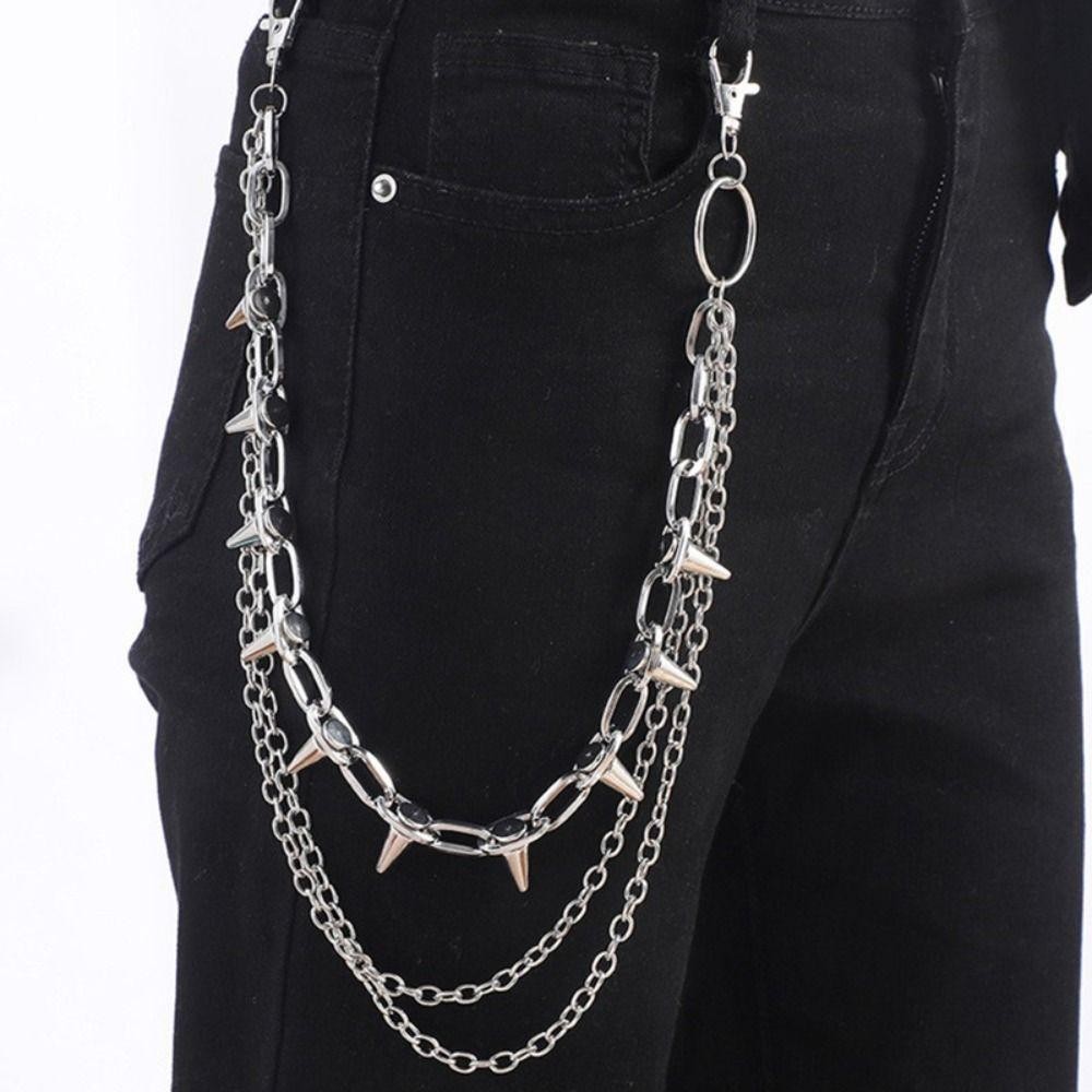 Unisex Hip Hop Punk Rock Metal - огляд і ціна Street Fashion Jeans Women