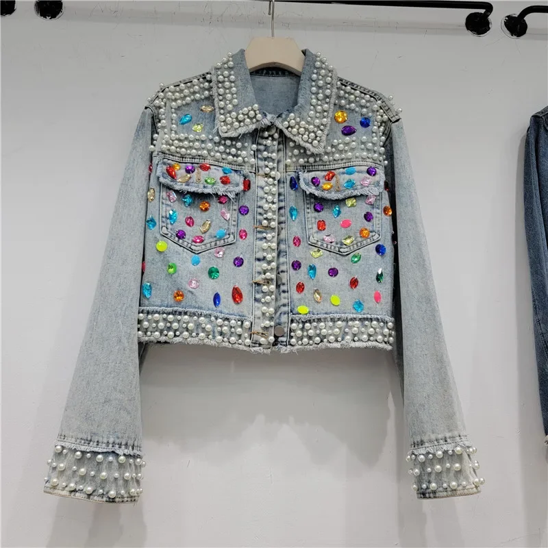 Autumn Women Fashion Pearl Bea - огляд і ціна Street Fashion Jeans Women