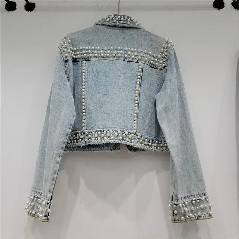 Autumn Women Fashion Pearl Bea - огляд і ціна Street Fashion Jeans Women