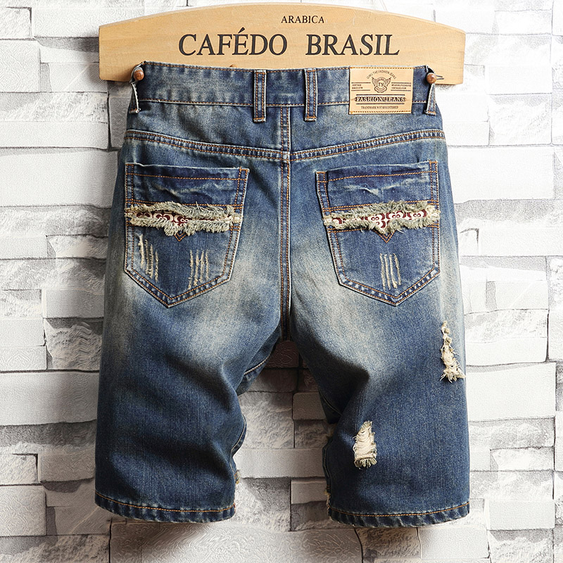 Ripped Hip-hop Denim Shorts Me - огляд і ціна Street Fashion Jeans Men