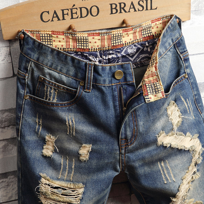 Ripped Hip-hop Denim Shorts Me - огляд і ціна Street Fashion Jeans Men