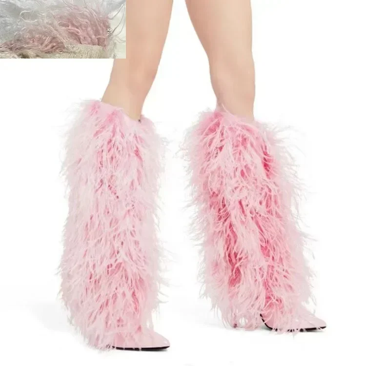 Imitation Wool Knee High Boots - огляд і ціна Street Fashion Magazines