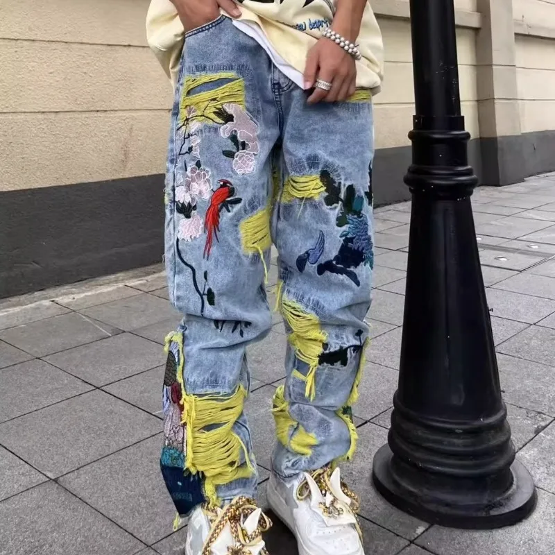 American Vintage Hip-hop Embro - огляд і ціна Street Fashion Jeans Men