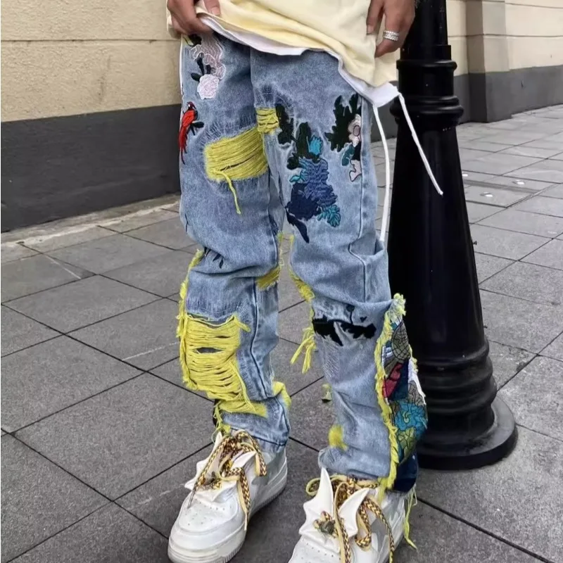 American Vintage Hip-hop Embro - огляд і ціна Street Fashion Jeans Men