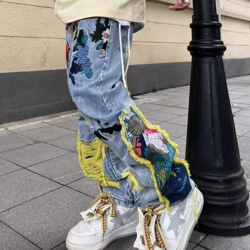 American Vintage Hip-hop Embro - огляд і ціна Street Fashion Jeans Men