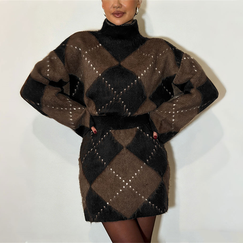 TARUXY Turtleneck Pullover Kni - огляд і ціна Street Fashion Outfit Girl