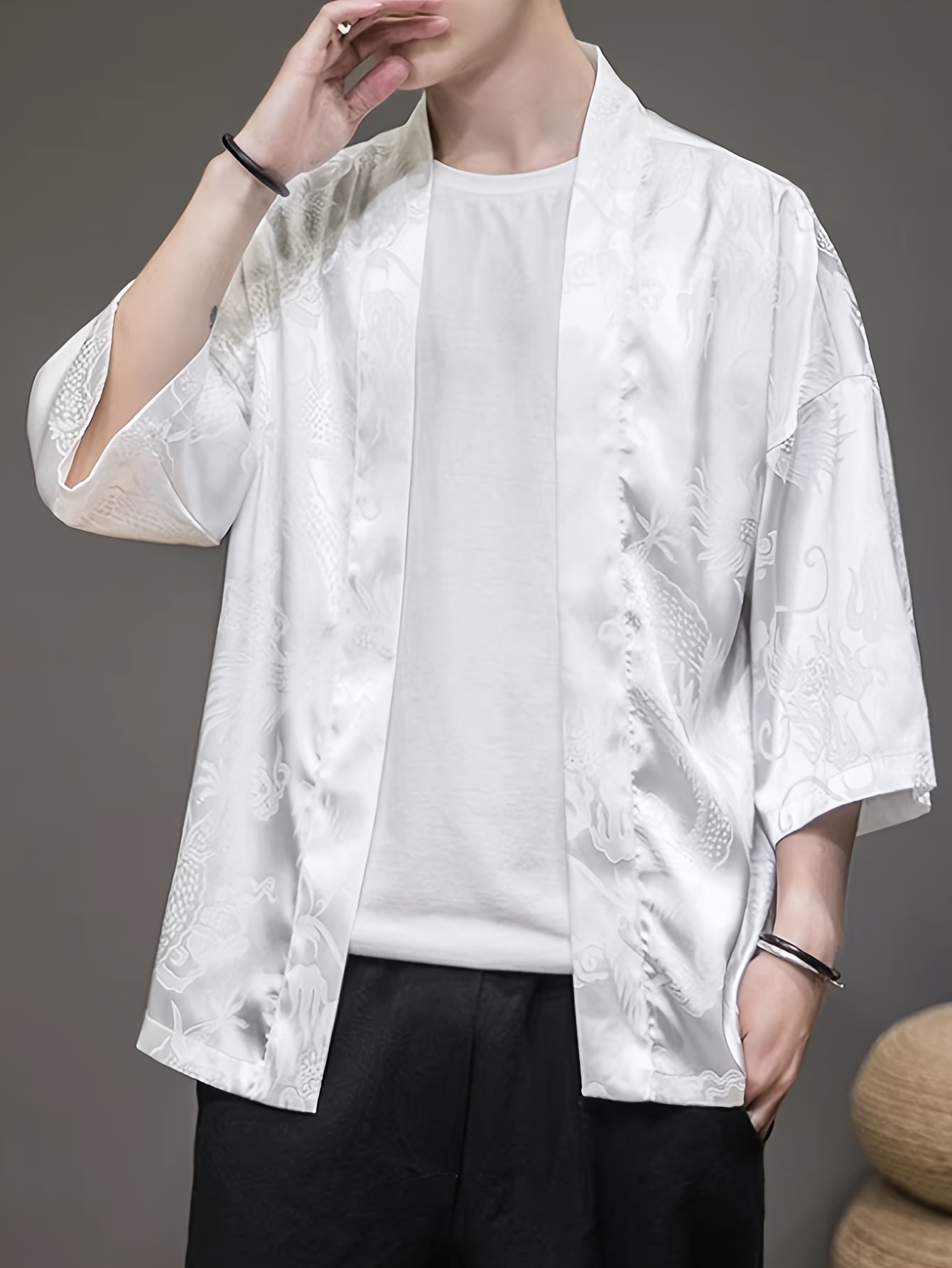 2026 Summer Men's Kimono 3D Pr - огляд і ціна Street Fashion Designer