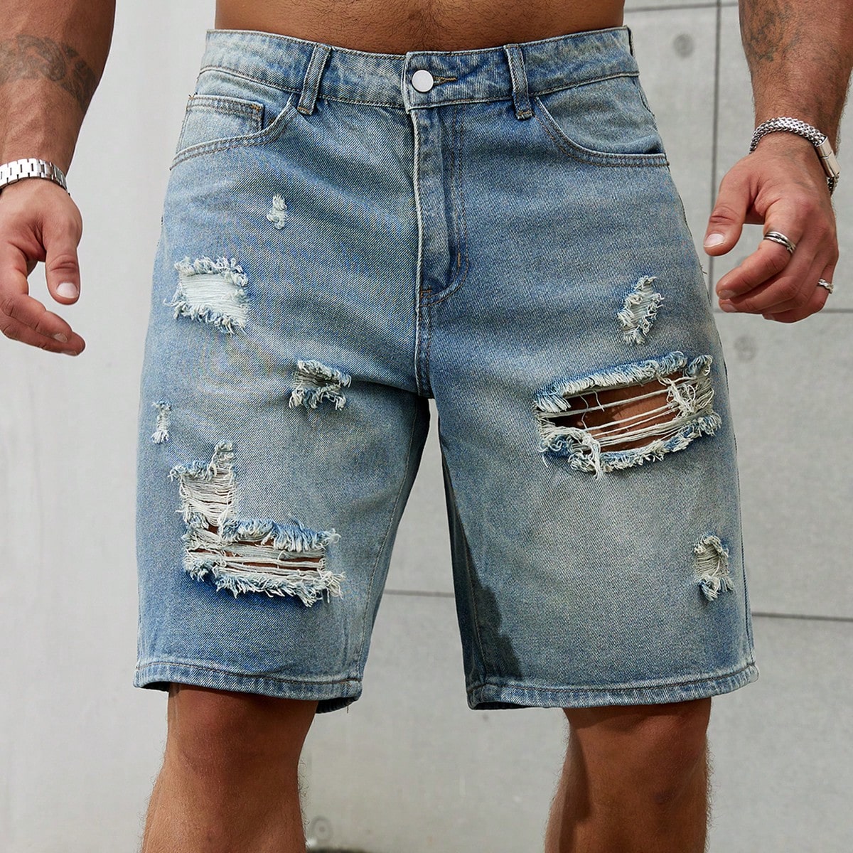 New Fashion Mens Ripped Short  - огляд і ціна Street Fashion Jeans Men