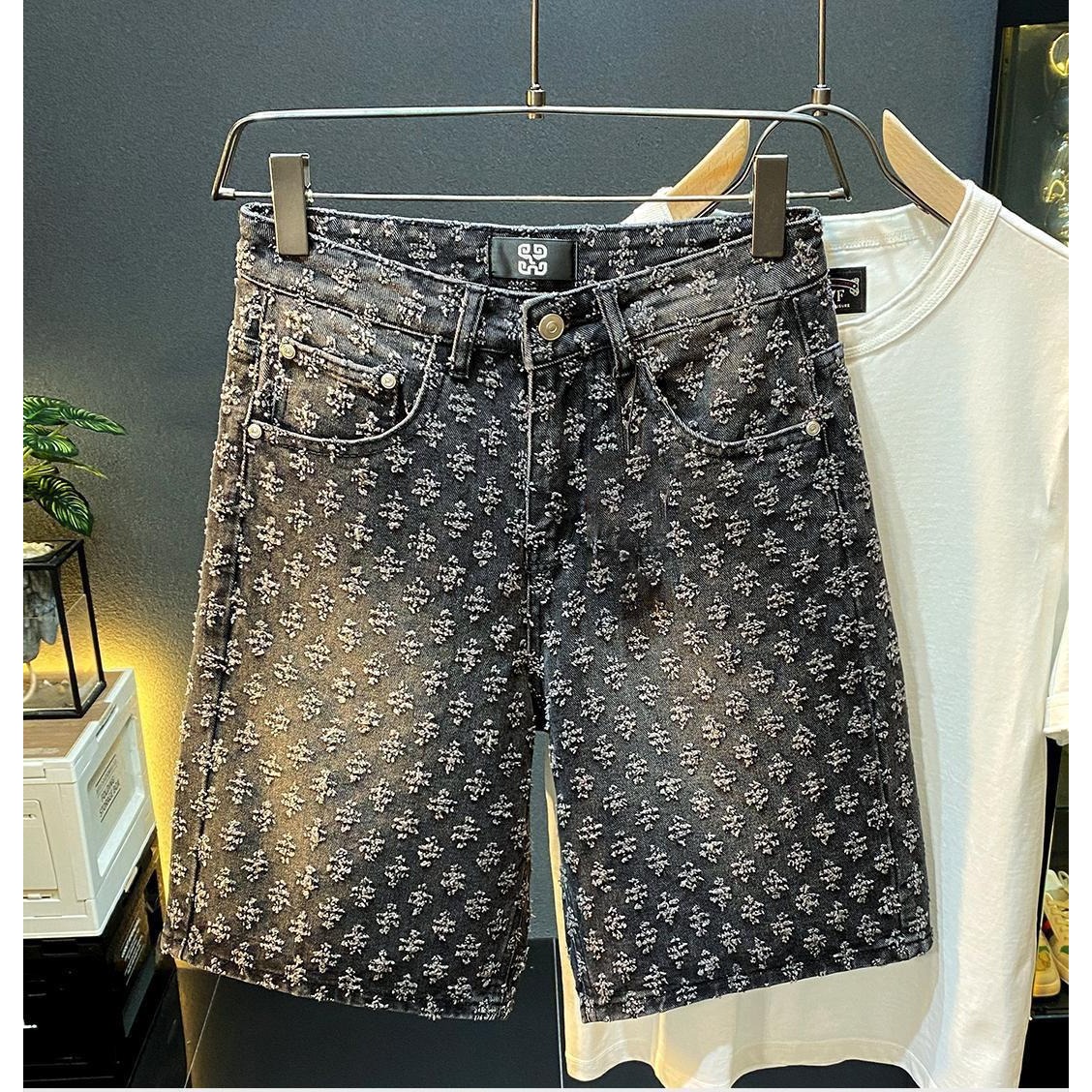 Summer High Street Denim Short - огляд і ціна Street Fashion Jeans Men