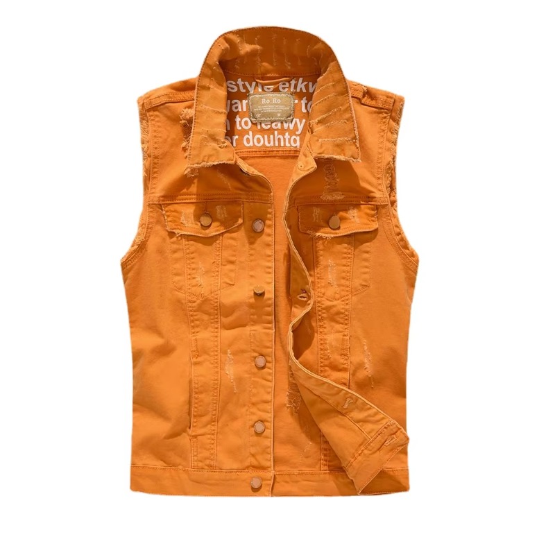 Men Slim Denim Vests Jackets W - огляд і ціна Street Fashion Style Male