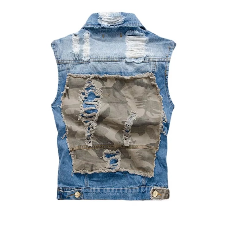 Men Slim Denim Vests Jackets W - огляд і ціна Street Fashion Style Male