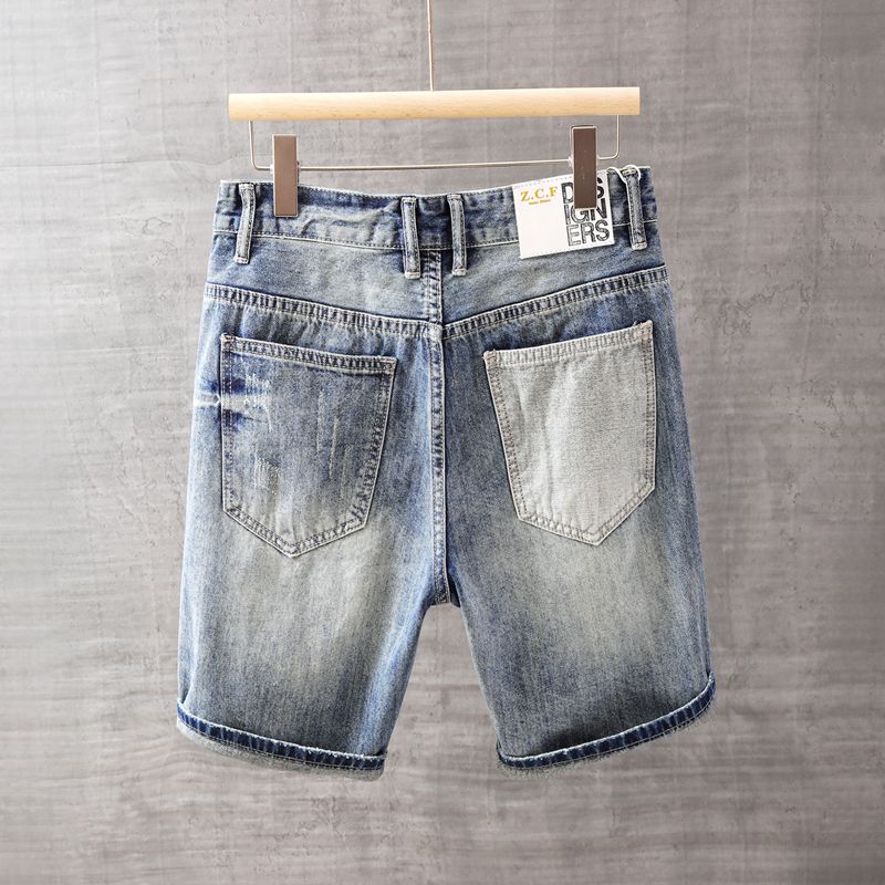 Men's Short Jeans Pants with P - огляд і ціна Street Fashion Jeans Men