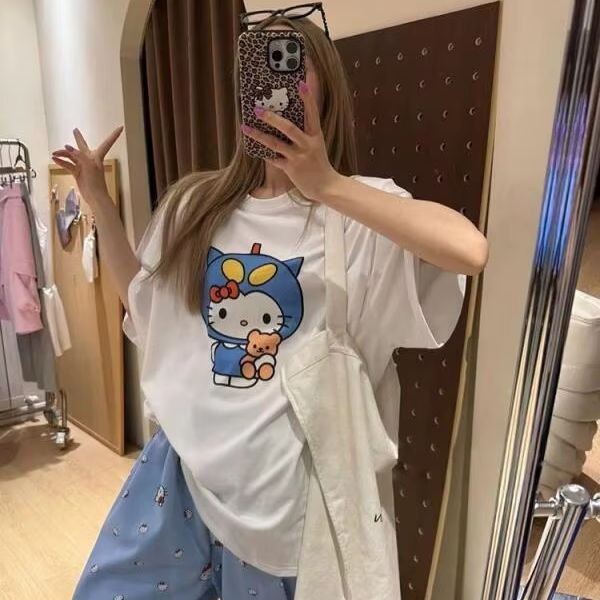 Short Sleeved Hello Kitty Prin - огляд і ціна Street Fashion Designer