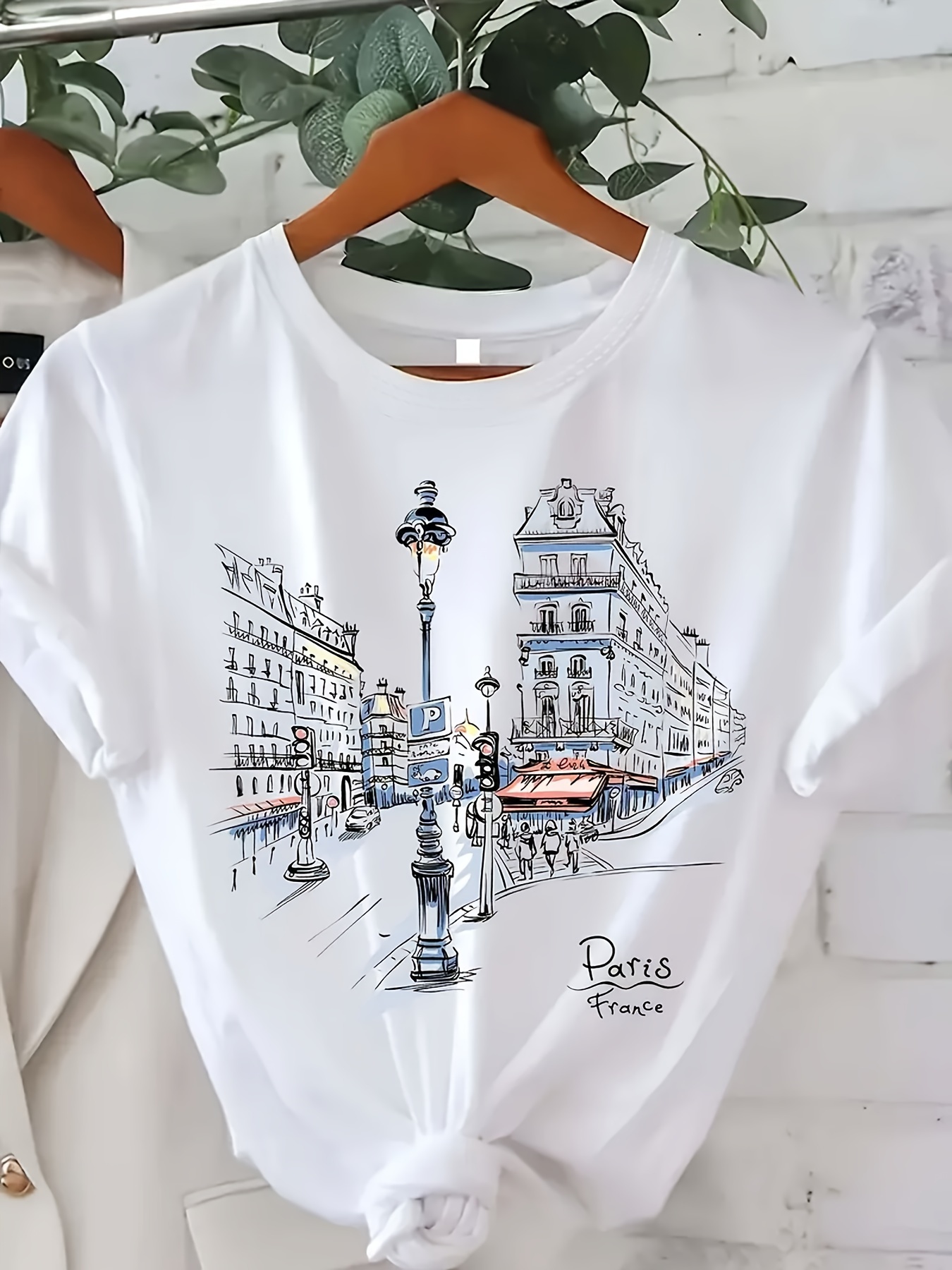Women'S Paris Street Print T-S - огляд і ціна Street Fashion Paris