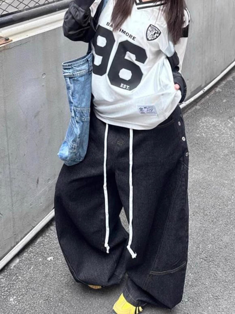 American retro spliced waist j - огляд і ціна Street Fashion Jeans Men