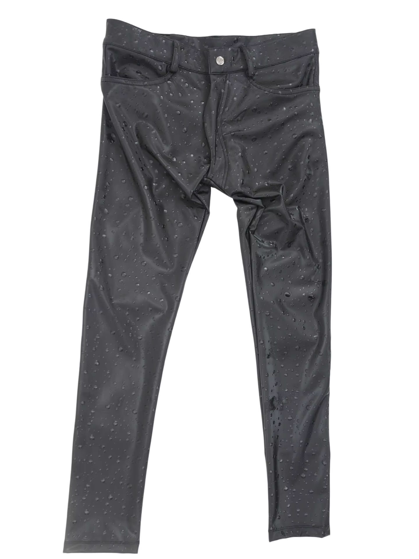 3D Water Drop Print Elastic PU - огляд і ціна Street Fashion Jeans Men