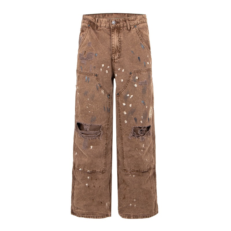 American Retro High Street Rip - огляд і ціна Street Fashion Jeans Men